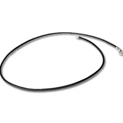 Herrenketten|Damenketten|Elfen Schmuck Lederband schwarz 60 cm mit 925 Silber Verschluss