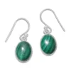 Ohrhänger|Edelstein Ohrringe|Elfen Schmuck Malachit Ohrringe Ohrhänger oval 27 x 11 mm 925 Silber