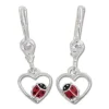Ohrhänger|Silber Ohrhänger|Elfen Schmuck Marienkäfer Herz Ohrringe 925 Silber