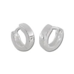 Klapp-creolen|Klapp-creolen|Elfen Schmuck Mini Klapp-Creolen 10 x 2,5 mm glänzend 925 Silber