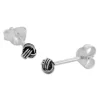 Ohrstecker|Silber Ohrstecker|Elfen Schmuck Mini Ohrstecker Knoten geschwärzt 925 Silber