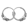 Creolen|Creolen|Elfen Schmuck 14 mm Bali Creolen mit Kugel 925 Silber