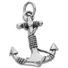 Anhänger Für Herren|Silber Anhänger|Elfen Schmuck Männerschmuck Anhänger Anker mit Seil 925 Silber