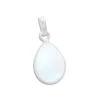 Anhänger Für Damen|Edelstein Anhänger In Silber|Elfen Schmuck Mondstein Anhänger Tropfen 925 Silber