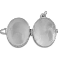 Anhänger Für Damen|Edelstein Anhänger In Silber|Elfen Schmuck Mondstein Anhänger zum Öffnen oval 925 Silber