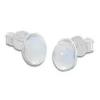 Ohrstecker|Edelstein Ohrringe|Elfen Schmuck Mondstein Ohrstecker oval 925 Silber