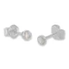 Ohrstecker|Edelstein Ohrringe|Elfen Schmuck Mondstein Ohrstecker rund Mini 925 Silber