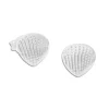 Ohrstecker|Ohrstecker|Elfen Schmuck Muschel Ohrstecker 8,5 x 7,5 mm 925 Silber