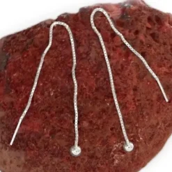 Durchzieher|Silber Durchzieher|Elfen Schmuck Ohrhänger Durchzieher Kugel 110 mm 925 Silber