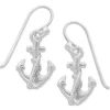 Ohrhänger|Silber Ohrhänger|Elfen Schmuck Ohrringe Anker mit Seil Ohrhaken geschwärzt 925 Silber