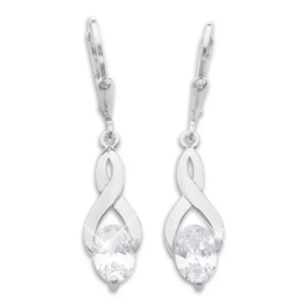 Ohrhänger|Silber Ohrhänger|Elfen Schmuck Ohrringe für Damen mit Zirkonia 925 Silber