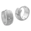 Klapp-creolen|Klapp-Creolen|Elfen Schmuck Ohrringe für Herren Edelstahl Creolen teilmattiert