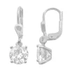 Ohrhänger|Silber Ohrhänger|Elfen Schmuck Ohrringe mit facettierten Zirkonia 8 mm 925 Silber