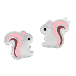 Ohrstecker|Silber Ohrstecker|Elfen Schmuck Ohrstecker Eichhörnchen Kinderschmuck 925 Silber