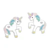 Ohrstecker|Silber Ohrstecker|Elfen Schmuck Ohrstecker Einhorn bunt lackiert 925 Silber
