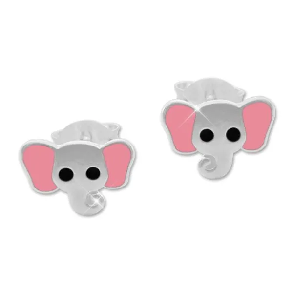 Ohrstecker|Silber Ohrstecker|Elfen Schmuck Ohrstecker Elefantenkopf 925 Silber