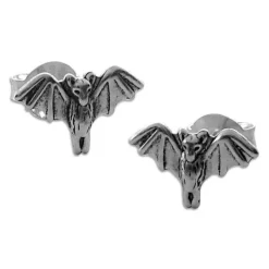 Ohrstecker|Ohrstecker|Elfen Schmuck Ohrstecker Fledermaus geschwärzt 925 Silber