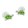 Ohrstecker|Silber Ohrstecker|Elfen Schmuck Ohrstecker grüne Schildkröte 3D 925 Silber