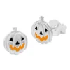 Ohrstecker|Silber Ohrstecker|Elfen Schmuck Ohrstecker Halloween Kürbis mit Gesicht 925 Silber