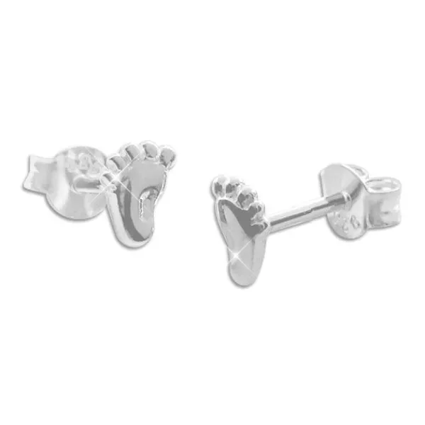 Ohrstecker|Ohrstecker|Elfen Schmuck Ohrstecker kleine Füße 925 Silber