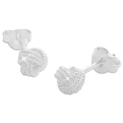 Ohrstecker|Silber Ohrstecker|Elfen Schmuck Ohrstecker Knoten Seil Design 925 Silber