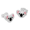 Ohrstecker|Silber Ohrstecker|Elfen Schmuck Ohrstecker Koalakopf 925 Silber