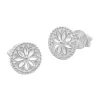 Ohrstecker|Silber Ohrstecker|Elfen Schmuck Ohrstecker Mandala Blume glänzend 925 Silber