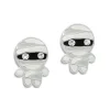 Ohrstecker|Silber Ohrstecker|Elfen Schmuck Ohrstecker Mumie mit Strass Augen 925 Silber