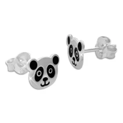 Ohrstecker|Silber Ohrstecker|Elfen Schmuck Ohrstecker Pandakopf 925 Silber