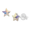 Ohrstecker|Ohrstecker|Elfen Schmuck Ohrstecker Regenbogen Sterne 925 Silber