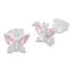 Ohrstecker|Silber Ohrstecker|Elfen Schmuck Ohrstecker Schmetterling mit lila und rosa Strass Steinen 925 Silber