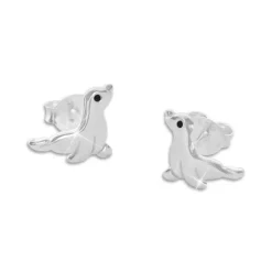 Ohrstecker|Silber Ohrstecker|Elfen Schmuck Ohrstecker Seehund 925 Silber