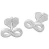 Ohrstecker|Silber Ohrstecker|Elfen Schmuck Ohrstecker Unendlichkeitszeichen mattiert 925 Silber
