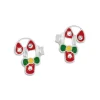 Ohrstecker|Silber Ohrstecker|Elfen Schmuck Ohrstecker Zuckerstangen mit Strass Steinen 925 Silber