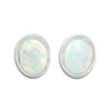 Ohrstecker|Silber Ohrstecker|Elfen Schmuck Opal Ohrstecker 9 x 7 mm oval 925 Silber
