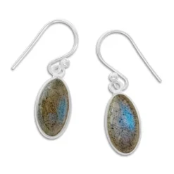 Ohrhänger|Edelstein Ohrringe|Elfen Schmuck Ovale Labradorit Ohrringe Ohrhänger 925 Silber