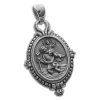 Anhänger Für Herren|Anhänger Für Damen|Elfen Schmuck Ovaler Christophorus Anhänger mit Ornamenten 925 Silber