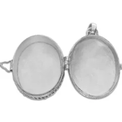 Anhänger Für Damen|Edelstein Anhänger In Silber|Elfen Schmuck Ovaler Mondsteinanhänger zum Öffnen 925 Silber