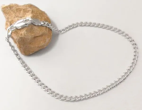Damenarmbänder|Panzerarmband|Elfen Schmuck Panzerarmband 925 Silber 3 mm 19 cm