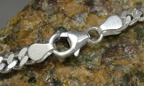 Herrenarmbänder|Damenarmbänder|Elfen Schmuck Panzerarmband 925 Silber 4 mm 19 cm