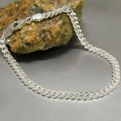 Herrenarmbänder|Damenarmbänder|Elfen Schmuck Panzerarmband 925 Silber 4 mm 21 cm