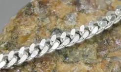 Herrenarmbänder|Damenarmbänder|Elfen Schmuck Panzerarmband 925 Silber 4 mm 21 cm