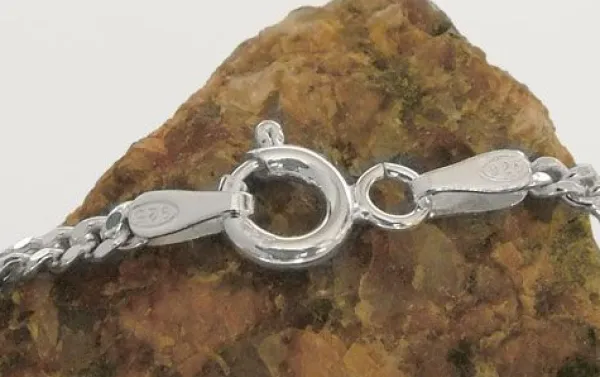 Damenketten|Panzerketten|Elfen Schmuck Panzerkette 925 Silber 2 mm 50 cm
