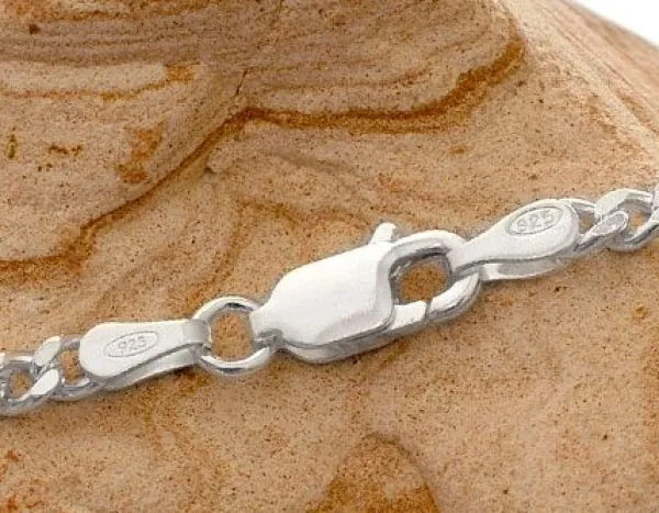 Herrenketten|Damenketten|Elfen Schmuck Panzerkette 925 Silber 3 mm 50 cm