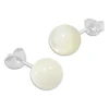Ohrstecker|Silber Ohrstecker|Elfen Schmuck Perlmutt Ohrstecker 8 mm 925 Silber