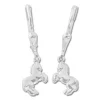 Ohrhänger|Silber Ohrhänger|Elfen Schmuck Pferde Ohrringe glänzend 925 Silber