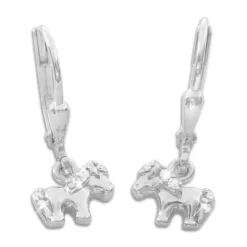 Ohrhänger|Silber Ohrhänger|Elfen Schmuck Pony Pferde Ohrringe mit Strass 925 Silber