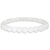 Damenarmbänder|Kugelarmbänder|Elfen Schmuck Regenbogenmondstein weiß Kugel Armband 6 mm 19 cm
