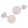 Ohrstecker|Edelstein Ohrringe|Elfen Schmuck Rosenquarz Ohrstecker 8 mm 925 Silber