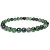 Damenarmbänder|Kugelarmbänder|Elfen Schmuck Rubin Zoisit Kugel Armband 6 mm 19 cm